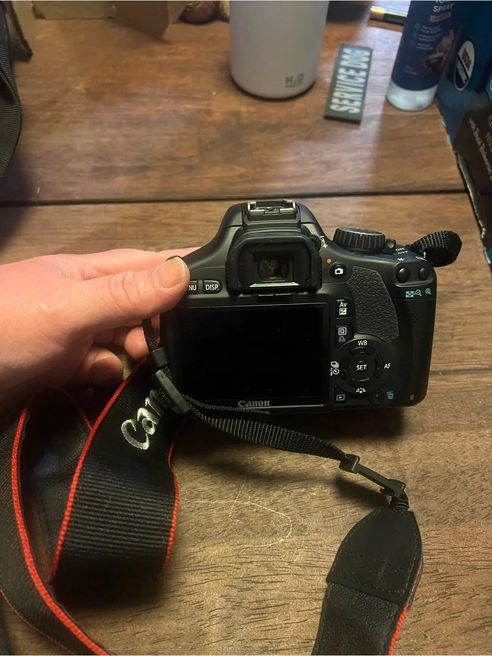 Canon Black Camera Bag with Accessories and Lens Filters